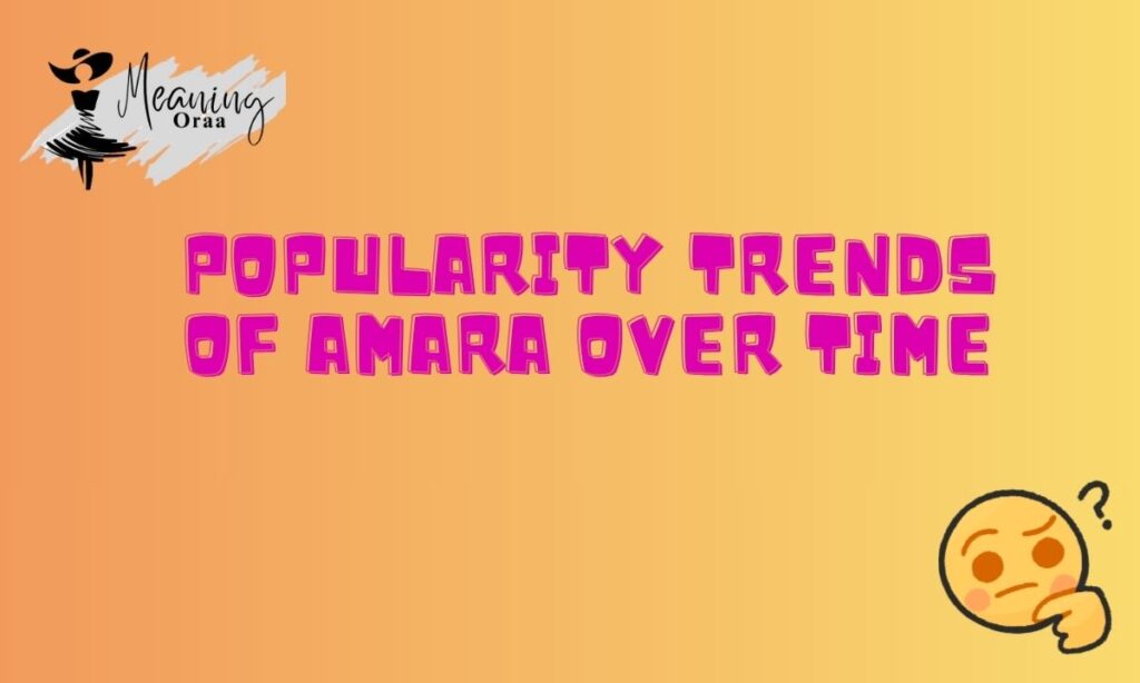 Popularity Trends of Amara Over Time