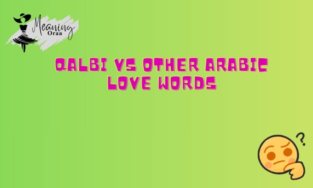 Qalbi vs Other Arabic Love Words