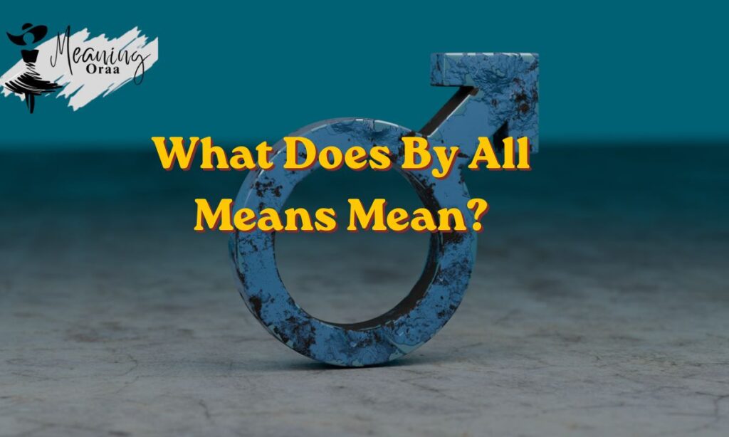 What Does By All Means Mean?