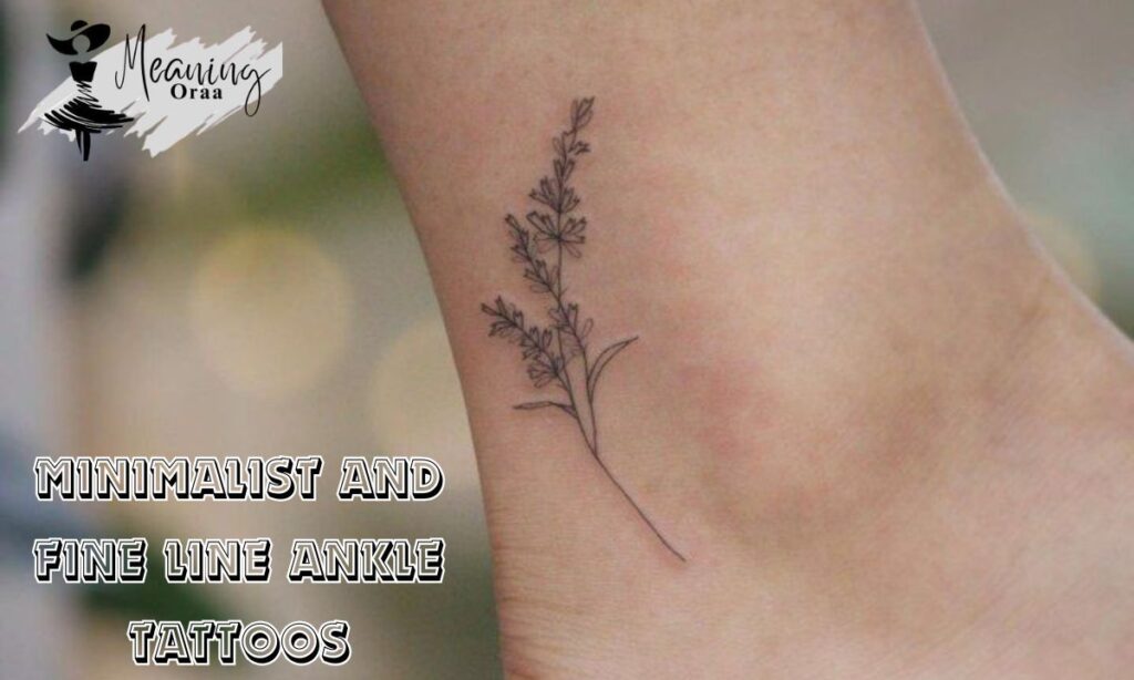 Minimalist and Fine Line Ankle Tattoos