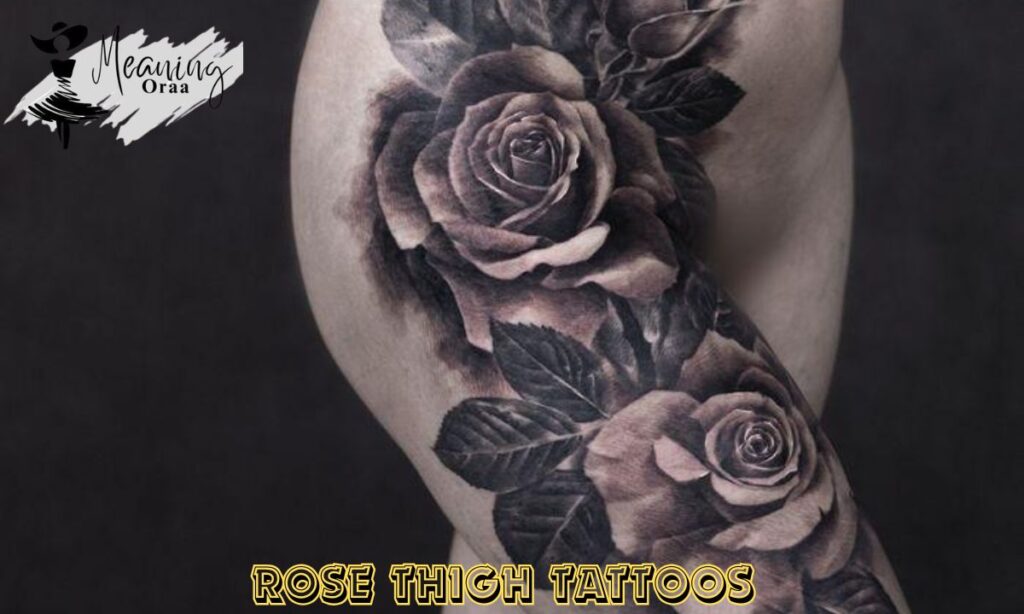 Rose Thigh Tattoos
