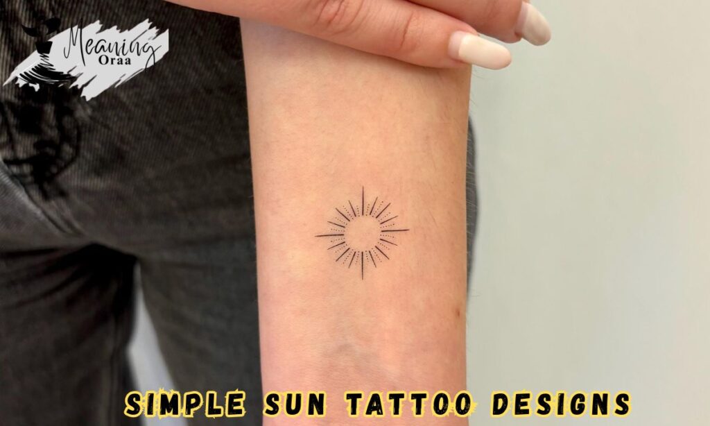 Simple Sun Tattoo Designs