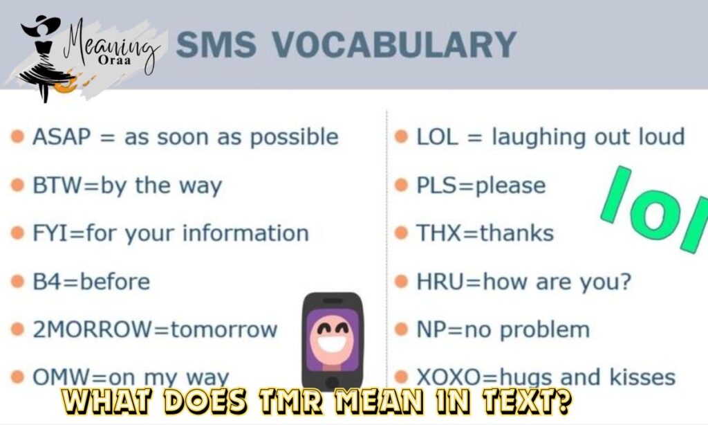 What Does TMR Mean in Text